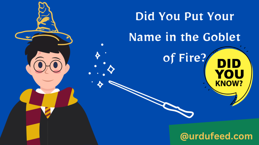 Did You Put Your Name in the Goblet of Fire?